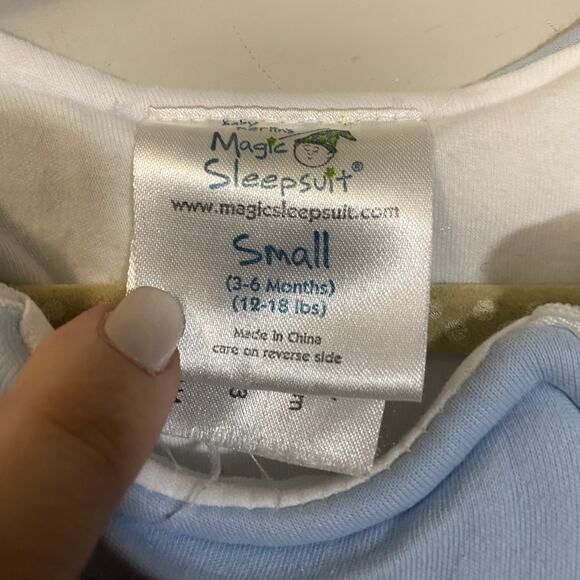 Baby Merlin's Magic Sleepsuit Swaddle Transition Sleepsack Blue Sz Small 3-6 mo - Picture 4 of 10